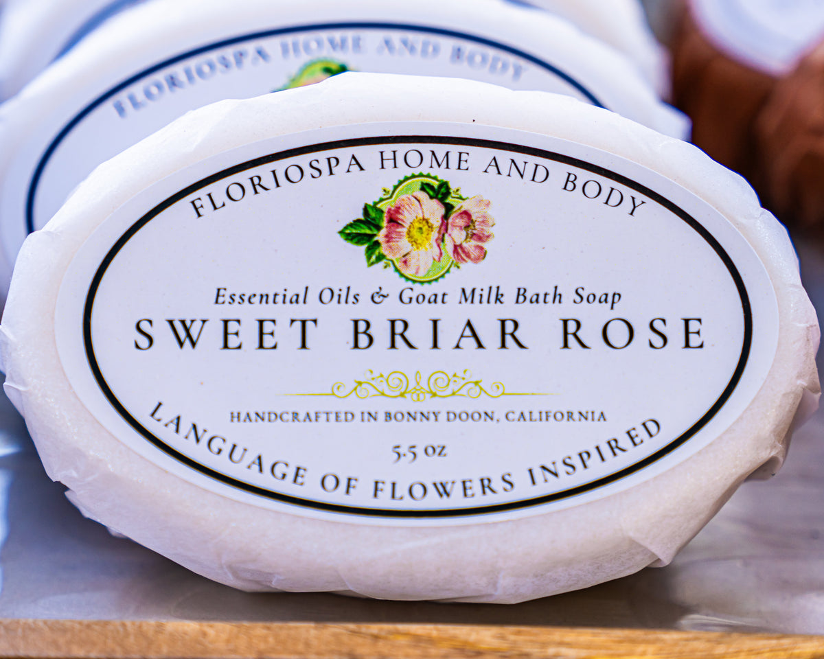 Sweet Briar Rose Essential Oils & Goat Milk Bath Soap