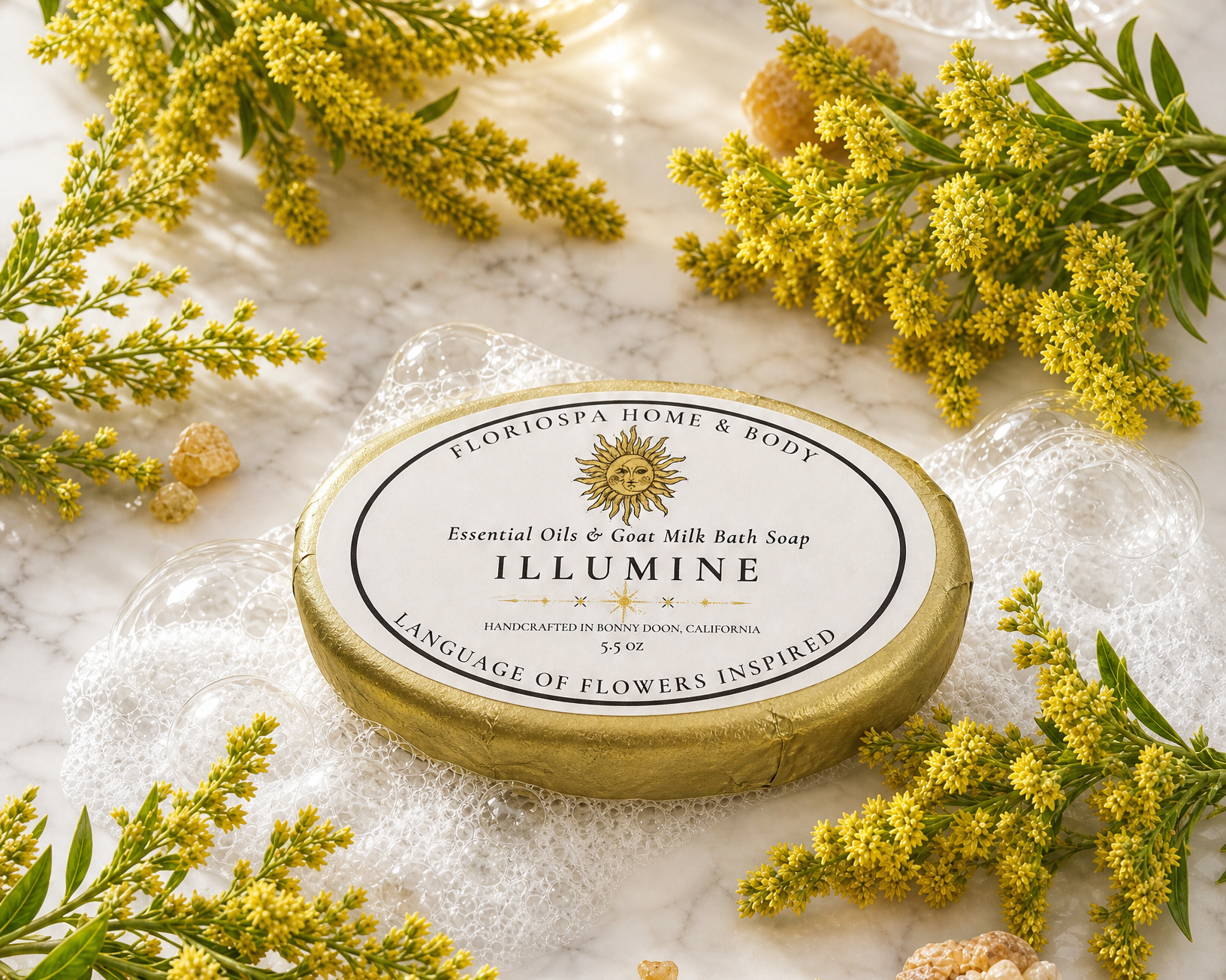 Illumine Essential Oils & Goat Milk Bath Soap